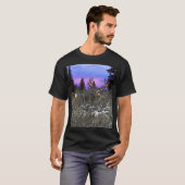 Maultierhirschgewohnheitshintergründe T-Shirt (Vorne ganz)