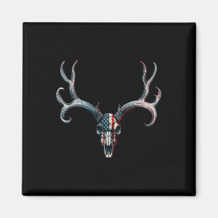 Maultierhirschjagd - Amerikanische Flagge auf dem Magnet