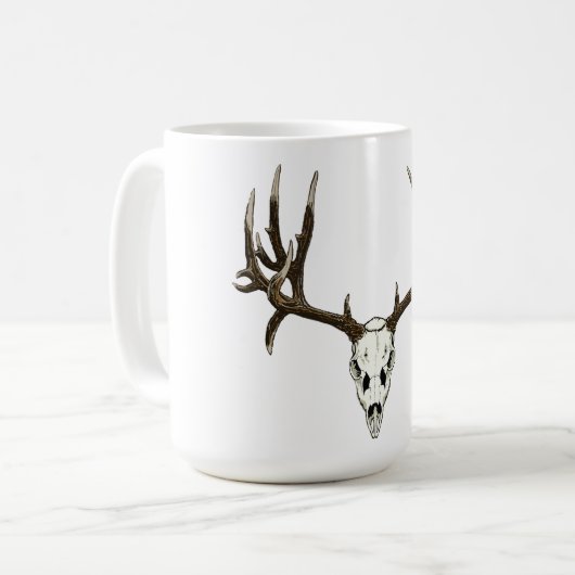 Maultierhirschschädel Kaffeetasse (Vorderseite Links)