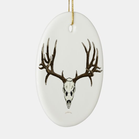 Maultierhirschschädel Keramik Ornament (Rechts)