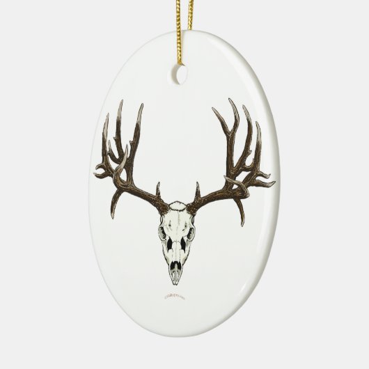 Maultierhirschschädel Keramik Ornament (Links)