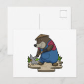 Maulwurf als Bauer Postkarte (Vorne/Hinten)