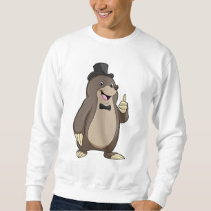 Maulwurf als Bräutigam mit Krawatte Sweatshirt