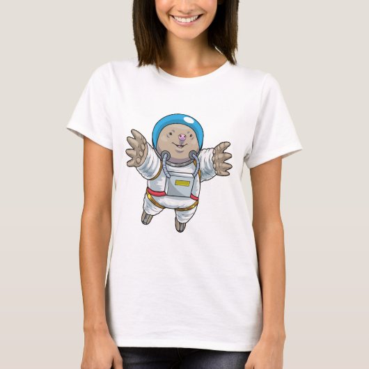 Maulwurf Astronaut Raum T-Shirt (Vorderseite)