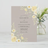 Maulwurf Botanische Hochzeit Einladung (Stehend Vorderseite)