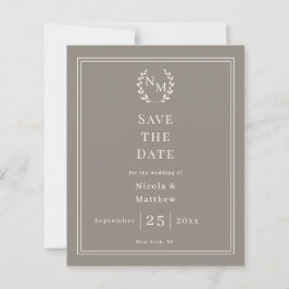 Maulwurf-Elfenbein-Monogramm-Kranz-Hochzeit Termin