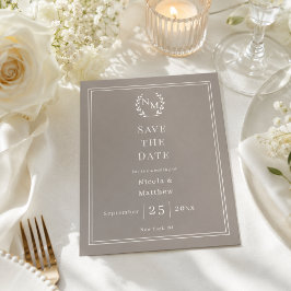 Maulwurf-Elfenbein-Monogramm-Kranz-Hochzeit Termin