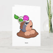 Maulwurf Erdenblume Karte (Rückseite)