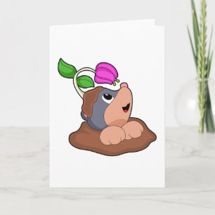 Maulwurf Erdenblume Karte