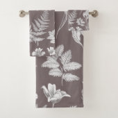 Maulwurf-Farne-Blumen-Botanik-Muster Badhandtuch Set (Insitu)
