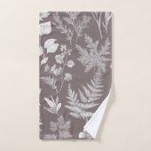 Maulwurf-Farne-Blumen-Botanik-Muster Badhandtuch Set (Handtuch)