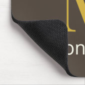 Maulwurf-Gold-Monogramm Personalisierter Name Luxu Mousepad (Ecke)