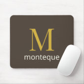 Maulwurf-Gold-Monogramm Personalisierter Name Luxu Mousepad (Mit Mouse)