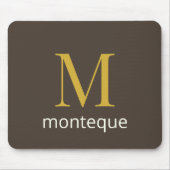 Maulwurf-Gold-Monogramm Personalisierter Name Luxu Mousepad (Vorne)