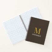 Maulwurf-Gold-Monogramm Personalisierter Name Luxu Notizblock (Innenseite)