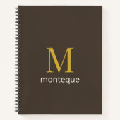 Maulwurf-Gold-Monogramm Personalisierter Name Luxu Notizblock (Vorderseite)