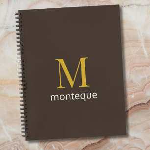 Maulwurf-Gold-Monogramm Personalisierter Name Luxu Notizblock