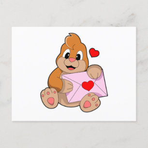 Maulwurf mit Herzumschlag Postkarte