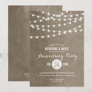 Maulwurf-Seil-Lichter Hochzeitstag Einladung