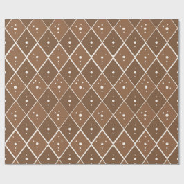 Maulwurfbraun Diamant Modern Skandinavisch Geschenkpapier