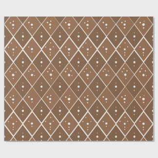 Maulwurfbraun Diamant Modern Skandinavisch Geschenkpapier