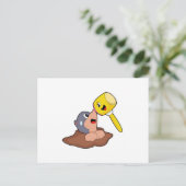 Maulwurfhammer Postkarte (Stehend Vorderseite)