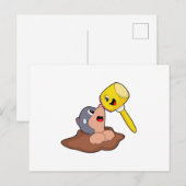 Maulwurfhammer Postkarte (Vorne/Hinten)