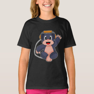 Maulwurfmusiker Kopfhörer Musik T-Shirt