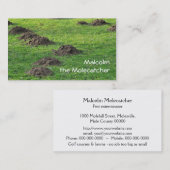 Maulwurfshügel in einem Rasen Visitenkarte (Vorne/Hinten)