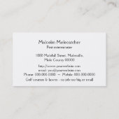 Maulwurfshügel in einem Rasen Visitenkarte (Rückseite)