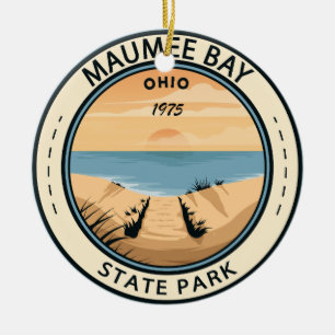 Maumee Bay State Park Ohio Vintage auf Deutsch Keramik Ornament