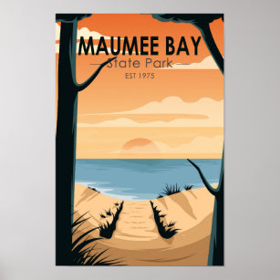 Maumee Bay State Park Ohio Vintage  Poster