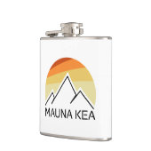 Mauna Kea Hawaii Retro Flachmann (Links)