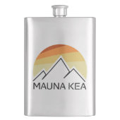 Mauna Kea Hawaii Retro Flachmann (Vorderseite)