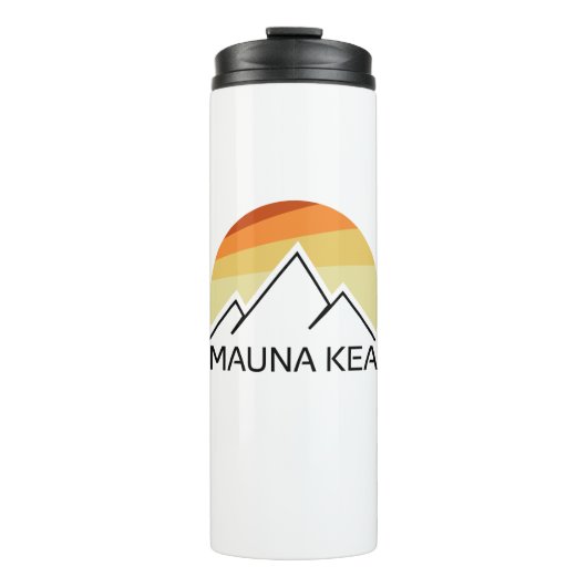 Mauna Kea Hawaii Retro Thermosbecher (Vorderseite)