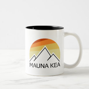 Mauna Kea Hawaii Retro Zweifarbige Tasse