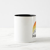Mauna Kea Hawaii Retro Zweifarbige Tasse (Mittel)