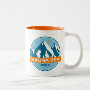 Mauna Kea Hawaii Stars Moon Zweifarbige Tasse
