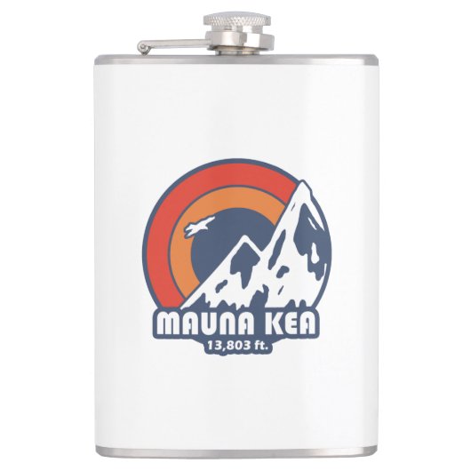 Mauna Kea Hawaii Sun Eagle Flachmann (Vorderseite)