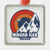 Mauna Kea Hawaii Sun Eagle Ornament Aus Metall (Vorne)