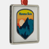 Mauna Kea Hawaii Sunrise Ornament Aus Metall (Rechts)