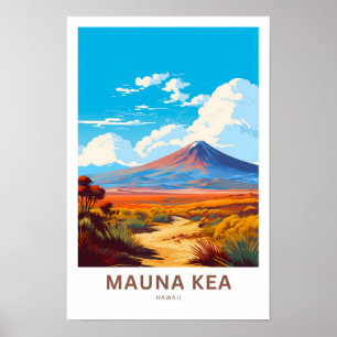 Mauna Kea Hawaii Travel Print Poster