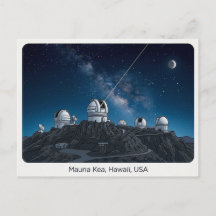 Mauna Kea Hawaii USA Sterngucker-Reisepostkarte
