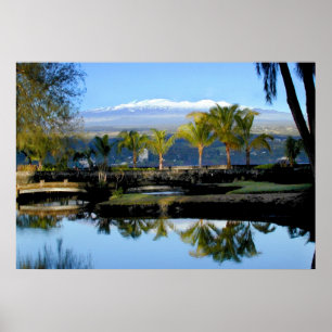 Mauna Kea mit Schnee-Plakat Poster