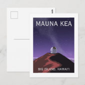 Mauna Kea Observatorium Sternenhimmel Retro Poster Postkarte (Vorne/Hinten)