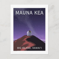 Mauna Kea Observatorium Sternenhimmel Retro Poster