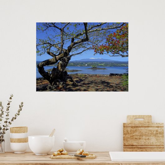 MAUNA KEA OVER HILO BAY POSTER (Küche)
