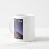 Mauna Kea Starry Sky Retro Poster Mug Kaffeetasse (Vorderseite Links)