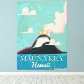 Mauna kea Vulkan Vintag Hawaii Reiseplakat Leinwanddruck (Insitu (Holzboden))