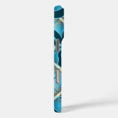 Mauna Loa Hawaiian Hibiskus Kariert Aquamarin Case-Mate iPhone Hülle (Rückseite / Rechts)